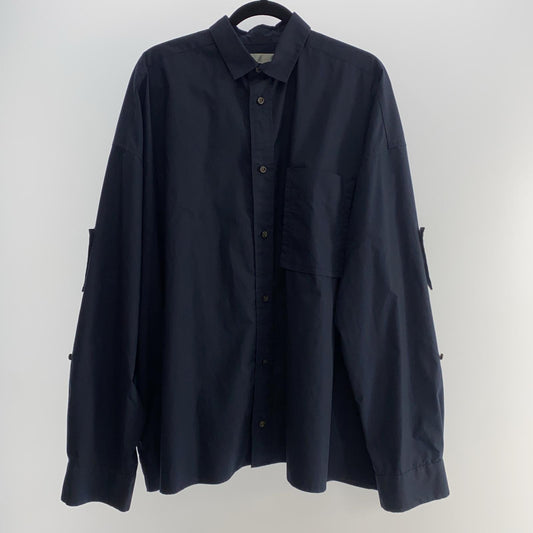 【中古】Dulcamara | ドゥルカマラ タックアップロングスリーブシャツ 長袖シャツ D222-T757 年式:2022A/W ネイビー サイズ：1