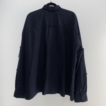 【中古】Dulcamara | ドゥルカマラ タックアップロングスリーブシャツ 長袖シャツ D222-T757 年式:2022A/W ネイビー サイズ：1