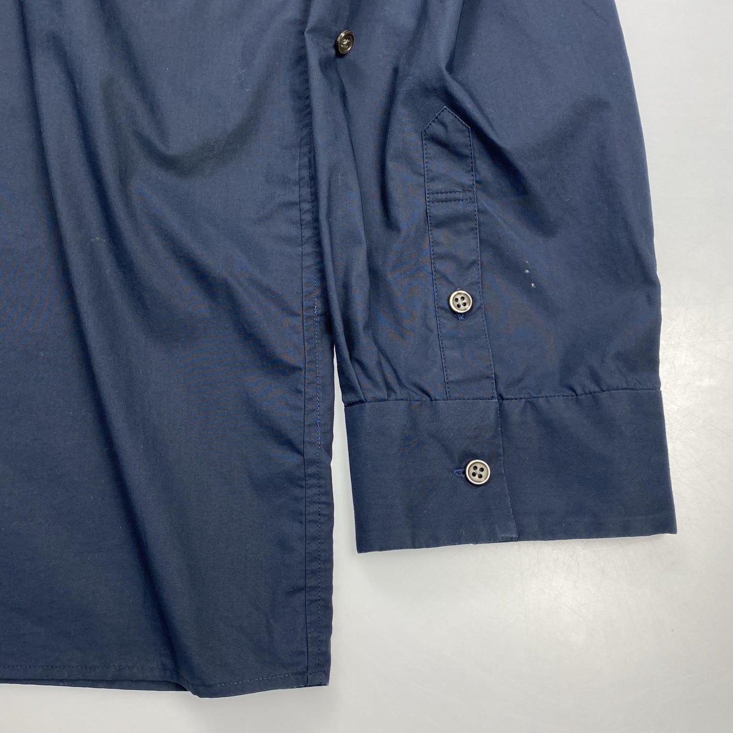 【中古】Dulcamara | ドゥルカマラ タックアップロングスリーブシャツ 長袖シャツ D222-T757 年式:2022A/W ネイビー サイズ：1