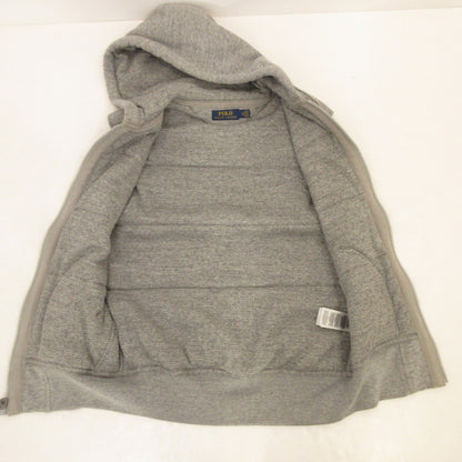 【中古】POLO RALPH LAUREN | ポロ・ラルフローレン Fleece Vest Hoodie 中綿ベスト グレー サイズ：S