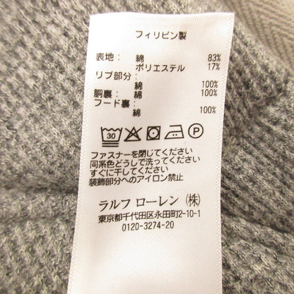 【中古】POLO RALPH LAUREN | ポロ・ラルフローレン Fleece Vest Hoodie 中綿ベスト グレー サイズ：S