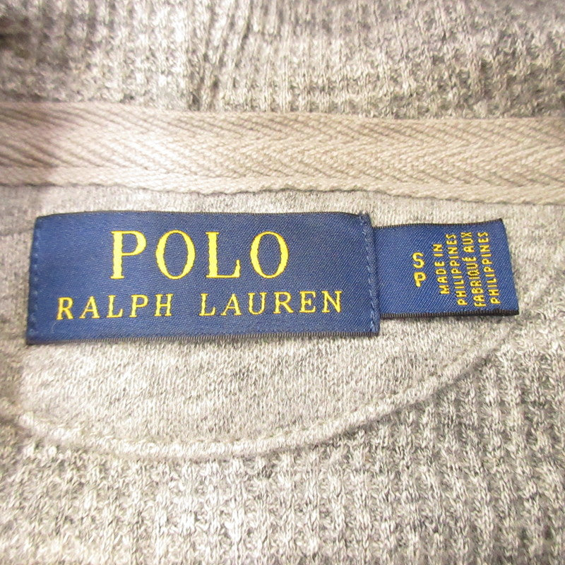 【中古】POLO RALPH LAUREN | ポロ・ラルフローレン Fleece Vest Hoodie 中綿ベスト グレー サイズ：S
