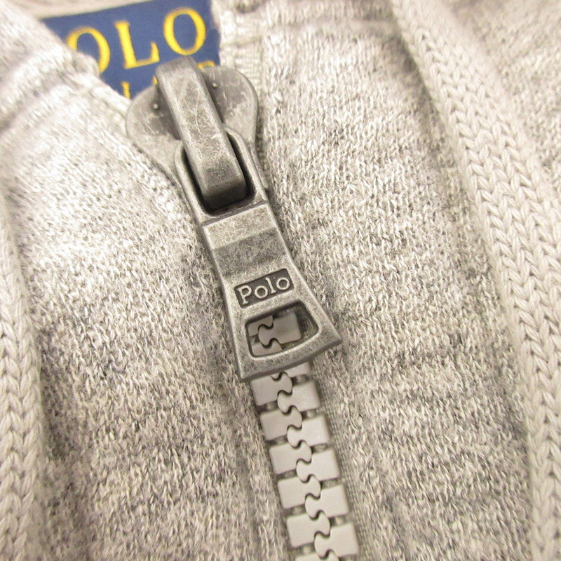 【中古】POLO RALPH LAUREN | ポロ・ラルフローレン Fleece Vest Hoodie 中綿ベスト グレー サイズ：S