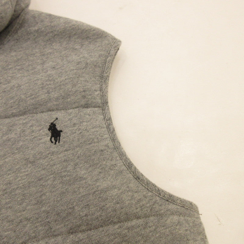 【中古】POLO RALPH LAUREN | ポロ・ラルフローレン Fleece Vest Hoodie 中綿ベスト グレー サイズ：S