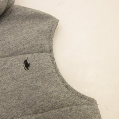 【中古】POLO RALPH LAUREN | ポロ・ラルフローレン Fleece Vest Hoodie 中綿ベスト グレー サイズ：S