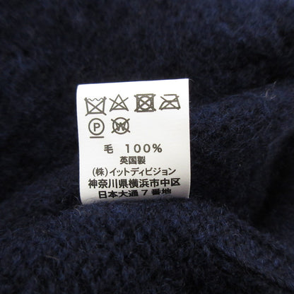 【中古】INVERALLAN | インバーアラン Crew Neck Shetland Knit Shaggy セーター ネイビー サイズ：38