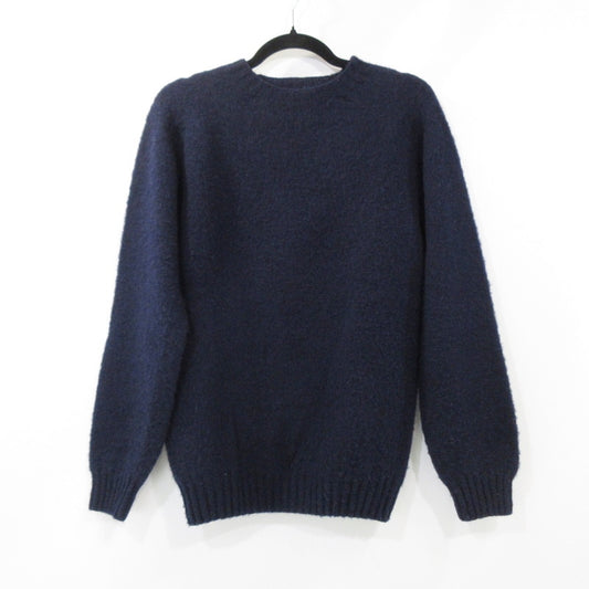 【中古】INVERALLAN | インバーアラン Crew Neck Shetland Knit Shaggy セーター ネイビー サイズ：38