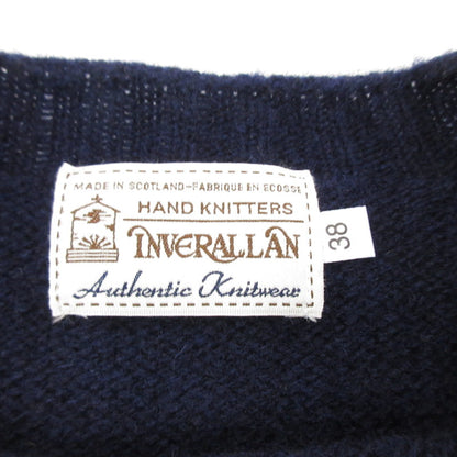 【中古】INVERALLAN | インバーアラン Crew Neck Shetland Knit Shaggy セーター ネイビー サイズ：38