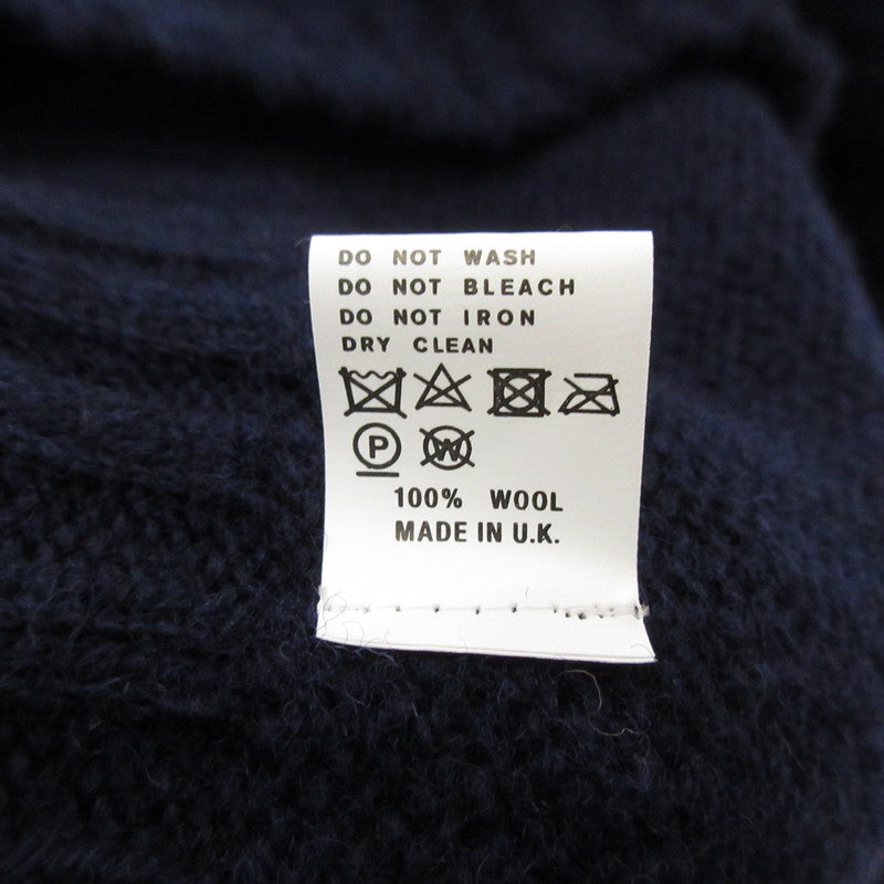 【中古】INVERALLAN | インバーアラン Crew Neck Shetland Knit Shaggy セーター ネイビー サイズ：38