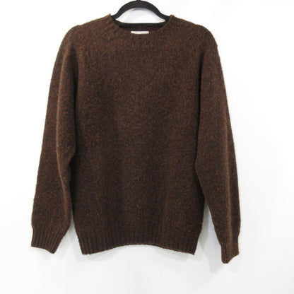【中古】INVERALLAN | インバーアラン Crew Neck Shetland Knit Shaggy セーター ブラウン サイズ：38