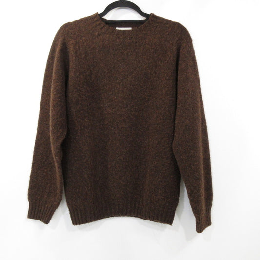【中古】INVERALLAN | インバーアラン Crew Neck Shetland Knit Shaggy セーター ブラウン サイズ：38