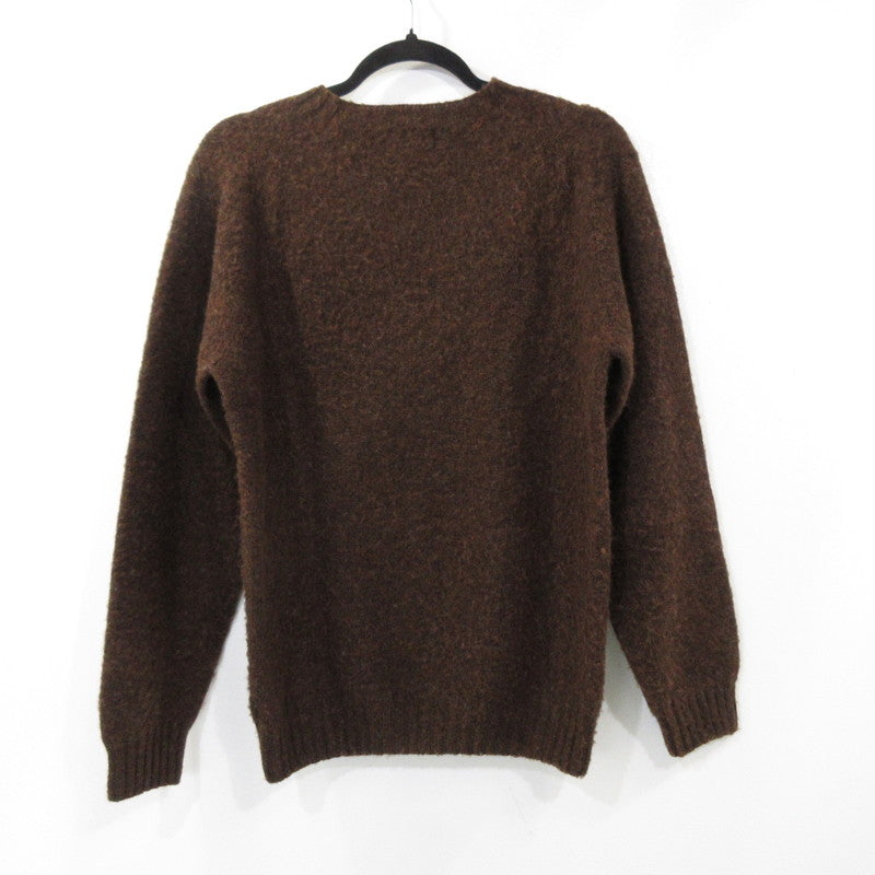 【中古】INVERALLAN | インバーアラン Crew Neck Shetland Knit Shaggy セーター ブラウン サイズ：38