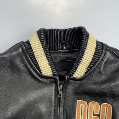 【中古】DEGNER | デグナー レザースタジアムジャンパー レザー 19WJ-17 ブラック サイズ：M