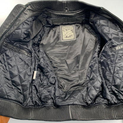 【中古】DEGNER | デグナー レザースタジアムジャンパー レザー 19WJ-17 ブラック サイズ：M