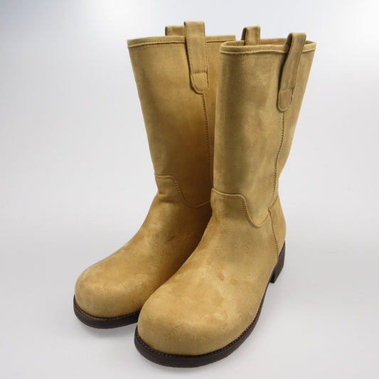 【中古】 Suede Middle Boots ブーツ キャメル 23cm