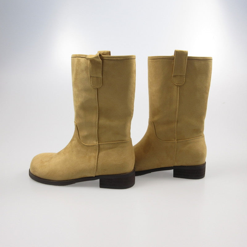 【中古】 Suede Middle Boots ブーツ キャメル 24cm
