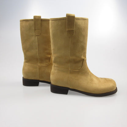 【中古】 Suede Middle Boots ブーツ キャメル 24cm