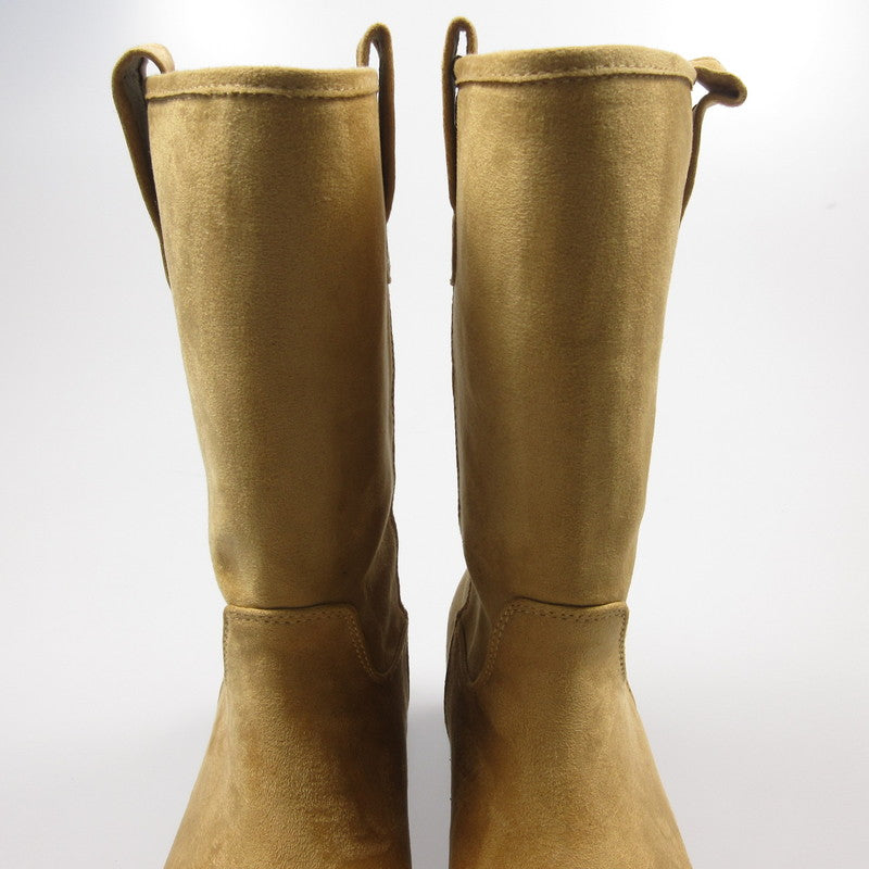 【中古】 Suede Middle Boots ブーツ キャメル 24cm