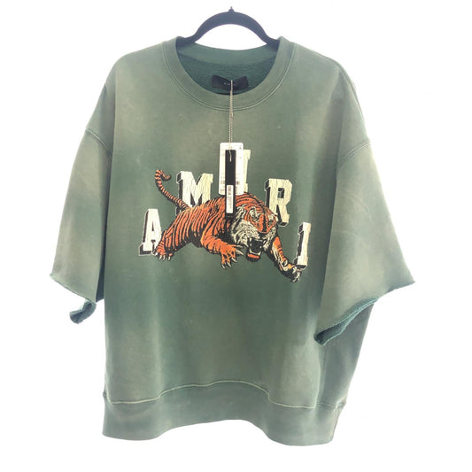 【中古】AMIRI | アミリ VINTAGE SS TIGER CREW スウェット SRPF23MJG017 国内正規品 2023A/W グリーン サイズ：L