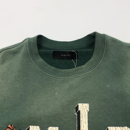 【中古】AMIRI | アミリ VINTAGE SS TIGER CREW スウェット SRPF23MJG017 国内正規品 2023A/W グリーン サイズ：L