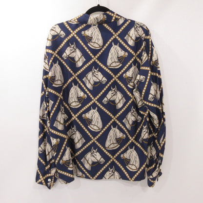 【中古】GUCCI | グッチ ホース柄 長袖シャツ 721008 ZAK7G 国内正規品 サイズ：48