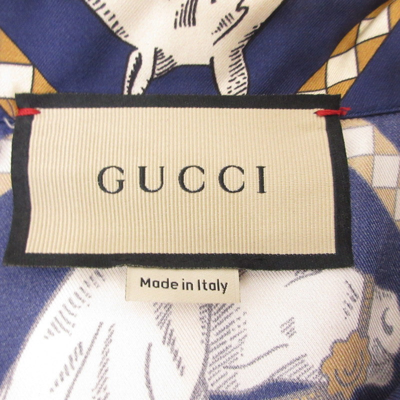 【中古】GUCCI | グッチ ホース柄 長袖シャツ 721008 ZAK7G 国内正規品 サイズ：48
