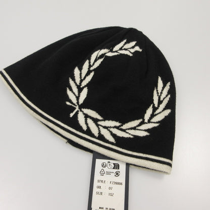 【中古】FRED PERRY | フレッドペリー ロゴジャカードビーニー ニットキャップ FZ26006 年式:2024A/W ブラック