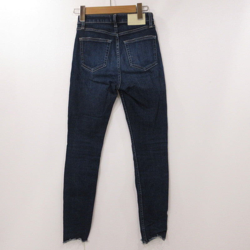 【中古】GYDA | ジェイダ ミドルウエストSIDE RIPPEDスキニーデニムパンツ デニムパンツ 072262470001 ブルー サイズ：XS