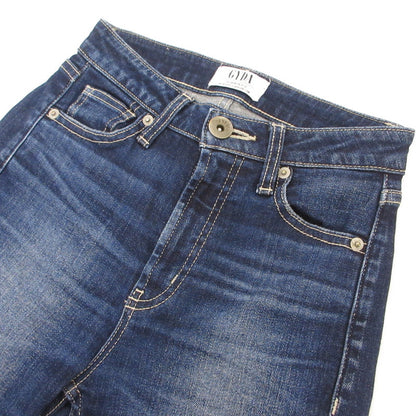 【中古】GYDA | ジェイダ ミドルウエストSIDE RIPPEDスキニーデニムパンツ デニムパンツ 072262470001 ブルー サイズ：XS