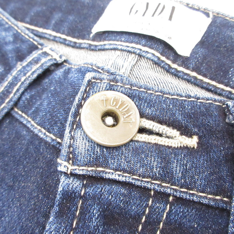 【中古】GYDA | ジェイダ ミドルウエストSIDE RIPPEDスキニーデニムパンツ デニムパンツ 072262470001 ブルー サイズ：XS