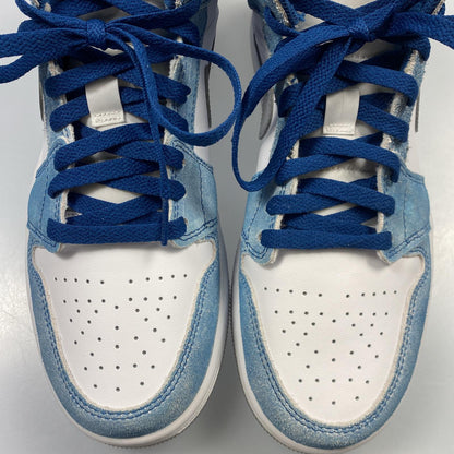 【中古】NIKE | ナイキ AIR JORDAN 1 MID SE WHITE HYPER ROYAL RED スニーカー DN3706-401 ライトブルー 26cm
