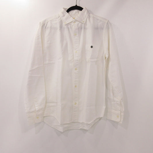 【中古】BARNS OUTFITTERS | バーンズアウトフィッターズ 小衿オックスフォードボタンダウンシャツ 長袖シャツ ホワイト サイズ：2