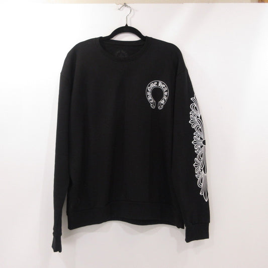 【中古】CHROME HEARTS | クロムハーツ Horseshoe Crewneck Sweatshirt スウェット 408196533 国内正規品 ブラック サイズ：M