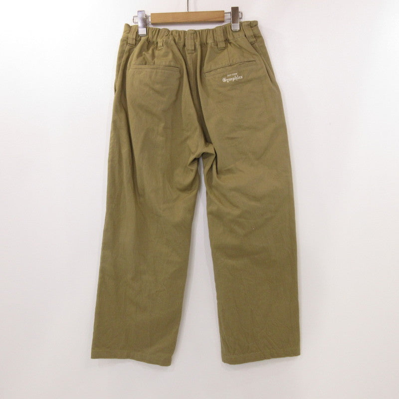 【中古】GYMPHLEX | ジムフレックス ルーズチノストレートパンツ チノパンツ GY-E0260 LGN ベージュ サイズ：M