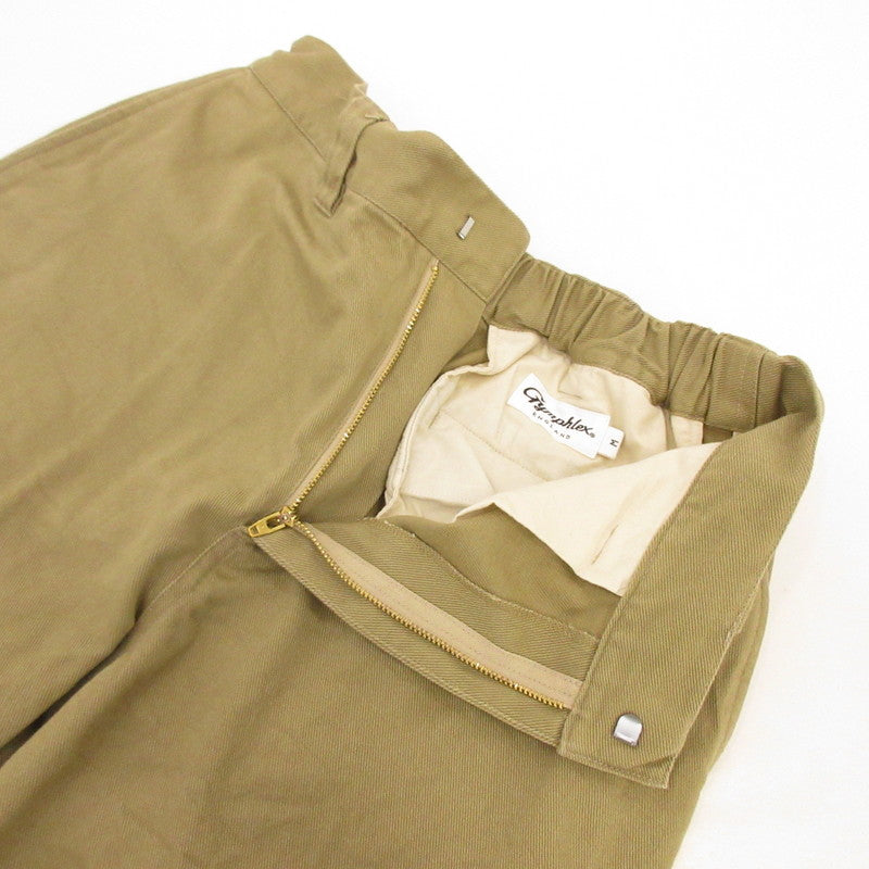 【中古】GYMPHLEX | ジムフレックス ルーズチノストレートパンツ チノパンツ GY-E0260 LGN ベージュ サイズ：M