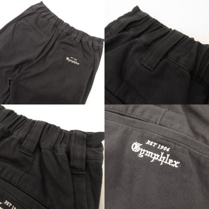 【中古】GYMPHLEX | ジムフレックス ルーズチノストレートパンツ チノパンツ GY-E0260 LGN ブラック サイズ：M
