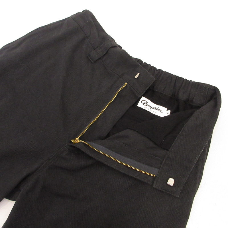 【中古】GYMPHLEX | ジムフレックス ルーズチノストレートパンツ チノパンツ GY-E0260 LGN ブラック サイズ：M