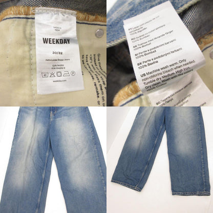 【中古】 ASTRO LOOSE BAGGY JEANS デニムパンツ ブルー サイズ：30