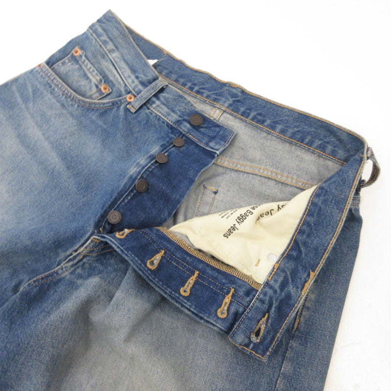 【中古】 ASTRO LOOSE BAGGY JEANS デニムパンツ ブルー サイズ：30