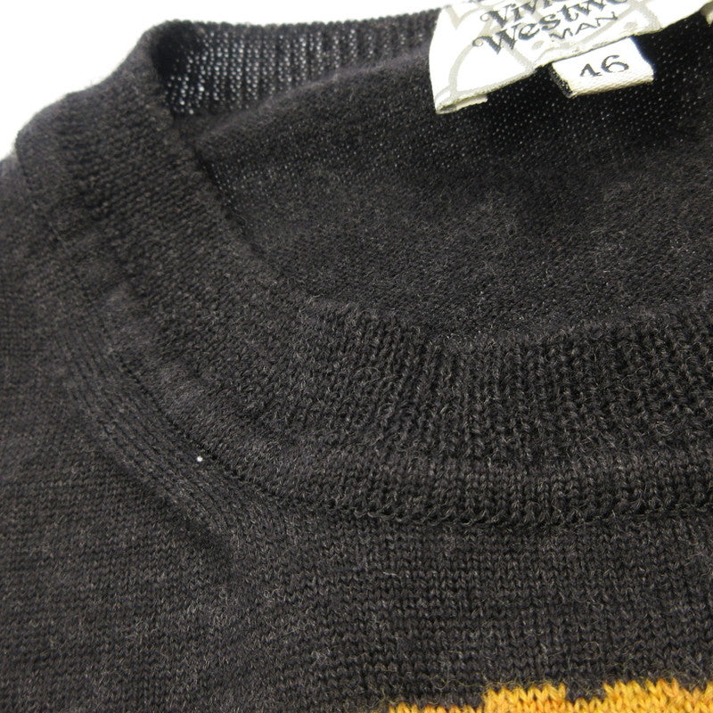 【中古】Vivienne Westwood MAN | ヴィヴィアンウエストウッドマン 時計柄 セーター 4145-6303 ブラック サイズ：46