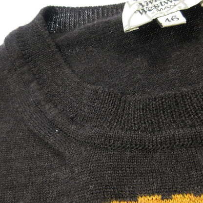 【中古】Vivienne Westwood MAN | ヴィヴィアンウエストウッドマン 時計柄 セーター 4145-6303 ブラック サイズ：46