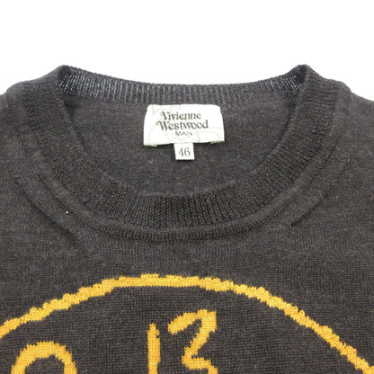 【中古】Vivienne Westwood MAN | ヴィヴィアンウエストウッドマン 時計柄 セーター 4145-6303 ブラック サイズ：46