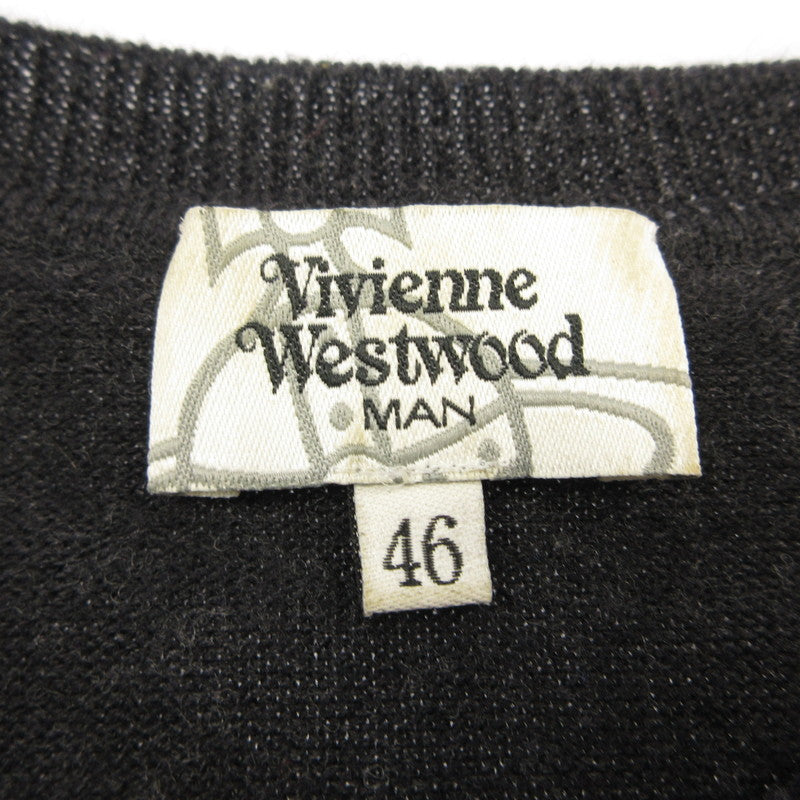 【中古】Vivienne Westwood MAN | ヴィヴィアンウエストウッドマン 時計柄 セーター 4145-6303 ブラック サイズ：46