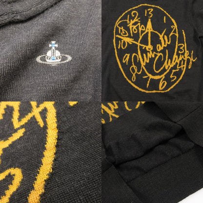 【中古】Vivienne Westwood MAN | ヴィヴィアンウエストウッドマン 時計柄 セーター 4145-6303 ブラック サイズ：46