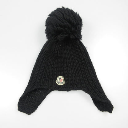 【中古】MONCLER | モンクレール ボンボン付きニット帽 ニットキャップ 102-093-00252-00 国内正規品 ブラック