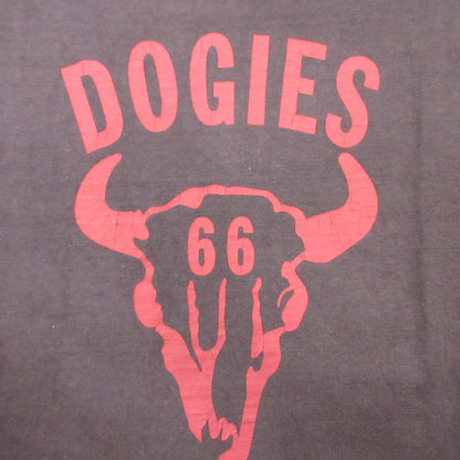 【中古】WARE HOUSE | ウェアハウス　ウエアハウス 7分袖フットボール T DOGIES 半袖Ｔシャツ Lot 4063 チャコールグレー サイズ：38