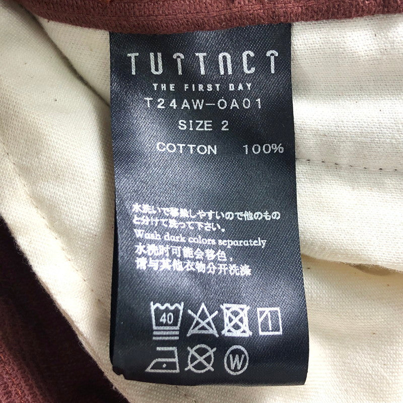 【中古】 EMBOSSED CORDUROY ICIRIAN OVERALL オーバーオール T24AW-OA01 2024A/W ボルドー/バーガンディー サイズ：2