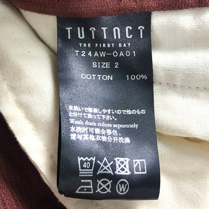 【中古】 EMBOSSED CORDUROY ICIRIAN OVERALL オーバーオール T24AW-OA01 2024A/W ボルドー/バーガンディー サイズ：2
