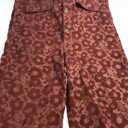 【中古】 EMBOSSED CORDUROY ICIRIAN OVERALL オーバーオール T24AW-OA01 2024A/W ボルドー/バーガンディー サイズ：2