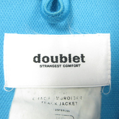 【中古】doublet | ダブレット CHAOS EMBROIDERY TRACK JACKET ジャージ 19SS08BL83 ライトブルー サイズ：S